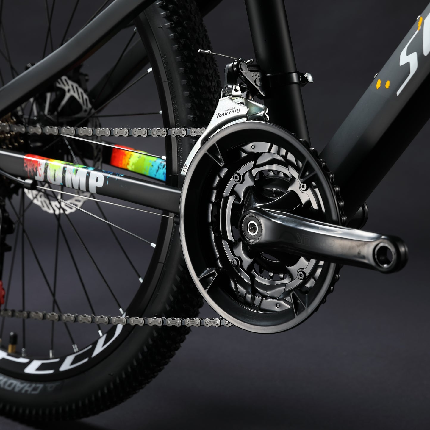 SUNPEED JUMP 24" Wheels 21-speed Mountain Bike | Black & Silver