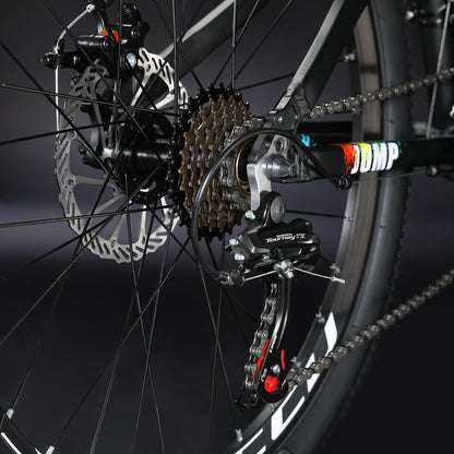 SUNPEED JUMP 24" Wheels  21-speed Mountain Bike | Black & Silver