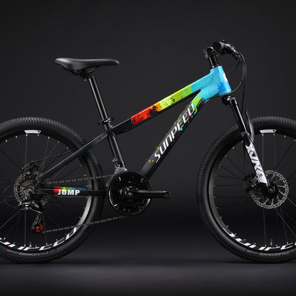 SUNPEED JUMP 24" Wheels  21-speed Mountain Bike | Black & Silver