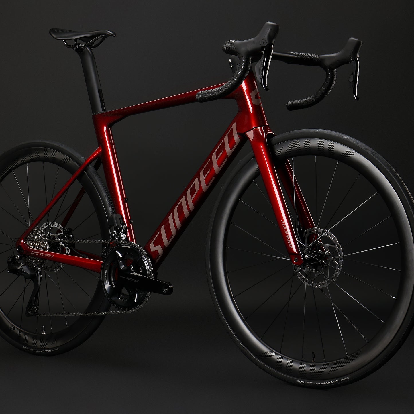 SUNPEED VICTORY Road Bike | Hydraulic Disc Brake | Red